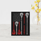 Lacrosse Oma 4th of July Vlag Gift van de Verenigd Kaart (Gele Bloem)