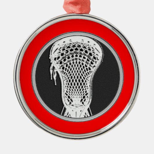 Lacrosse Onderscheiding Metalen Ornament (Voorkant)