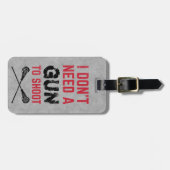 Lacrosse-ontwerp, aangepast met naam en adres bagagelabel (Voorkant horizontaal)