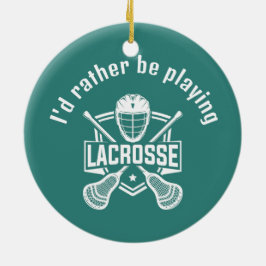 Lacrosse ontwerp keramisch ornament