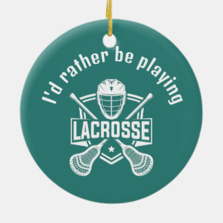 Lacrosse ontwerp keramisch ornament