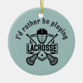 Lacrosse ontwerp  keramisch ornament (Voorkant)