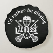 Lacrosse Ontwerp Rond Kussen (Achterkant)