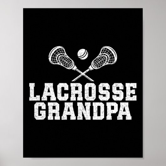 Lacrosse Opa van een Lacrosse Speler Grootvader Poster (Voorkant)