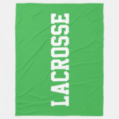 LACROSSE Opvallende witte tekst op vrolijk helderg Fleece Deken (Voorkant)
