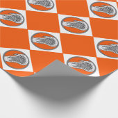 Lacrosse Oranje Gift Cadeaupapier (Hoek)