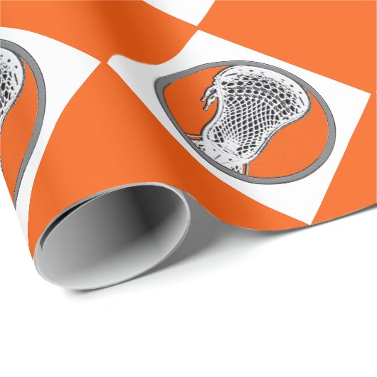 Lacrosse Oranje Gift Cadeaupapier (Rol Hoek)