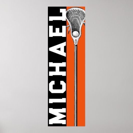 Lacrosse Oranje Poster (Voorkant)