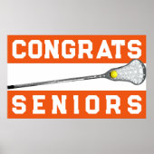 Lacrosse Oranje Senior Night Poster (Voorkant)