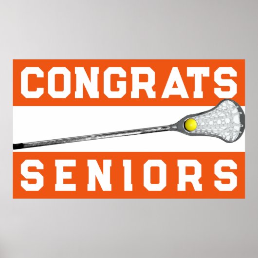 Lacrosse Oranje Senior Night Poster (Voorkant)