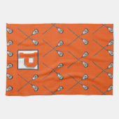 Lacrosse oranje sport handdoek (Horizontaal)