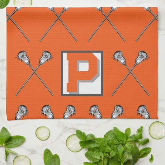 Lacrosse Oranje Sporthanddoek Theedoek (Gevouwen)