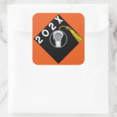 Lacrosse Oranje Team Senior Night Square Sticker (Tas)