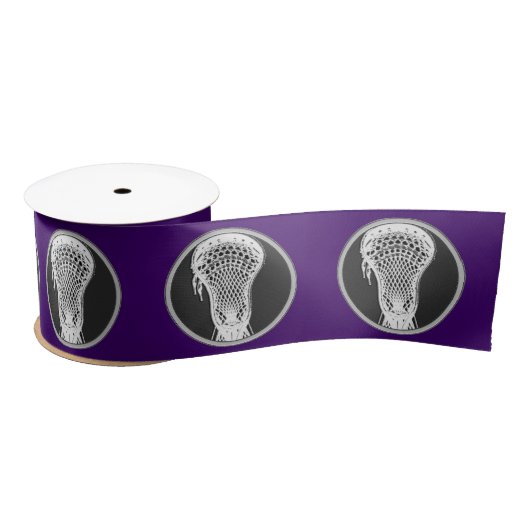 Lacrosse Paars Satin Ribbon Satijnen Lint (Spoel)