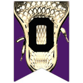 Lacrosse paarse Congratulations Bunting Vlaggen Vlaggetjes (Tweede vlag)