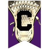 Lacrosse paarse Congratulations Bunting Vlaggen Vlaggetjes (Eerste vlag)