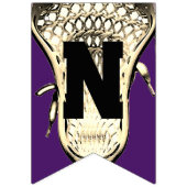 Lacrosse paarse Congratulations Bunting Vlaggen Vlaggetjes (Derde vlag)