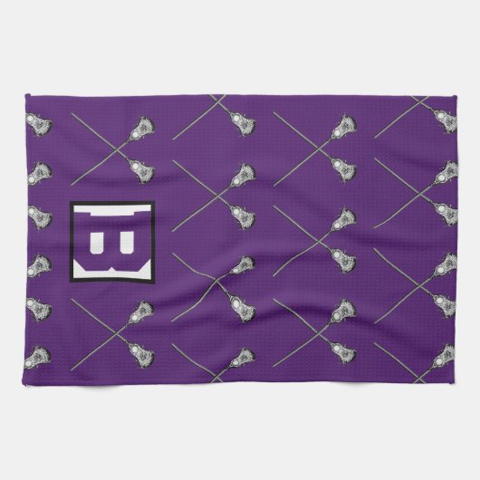 Lacrosse Paarse sporthanddoek Theedoek (Horizontaal)