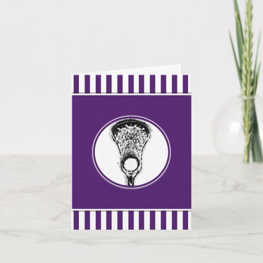 Lacrosse Paarse Sportkaarten Kaart (Voorkant)