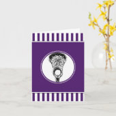 Lacrosse Paarse Sportkaarten Kaart (Gele Bloem)