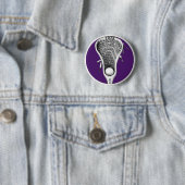 Lacrosse Paarse Team Geschenken Ronde Button 5,7 Cm (In situ)