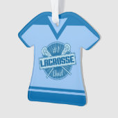 Lacrosse Pap Naam en nummer Jersey Ornament (voorkant)