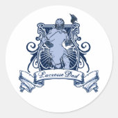 Lacrosse Pap Ronde Sticker (Voorkant)