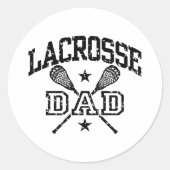 Lacrosse Pap Ronde Sticker (Voorkant)