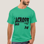 Lacrosse Papa met nummer T-shirt (Voorkant)