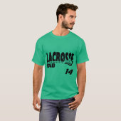 Lacrosse Papa met nummer T-shirt (Voorkant volledig)