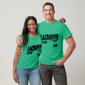 Lacrosse Papa met nummer T-shirt (Unisex)