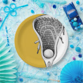 Lacrosse Party Gold Papieren Bordje (Feest)