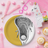 Lacrosse Party Gold Papieren Bordje (Feest)