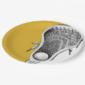 Lacrosse Party Gold Papieren Bordje (Gekanteld)