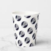 Lacrosse Party Navy Blue Papieren Bekers (Achterkant)