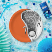 Lacrosse Party Oranje Papieren Bordje (Feest)