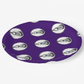 Lacrosse Party Paars Papieren Bordje (Gekanteld)