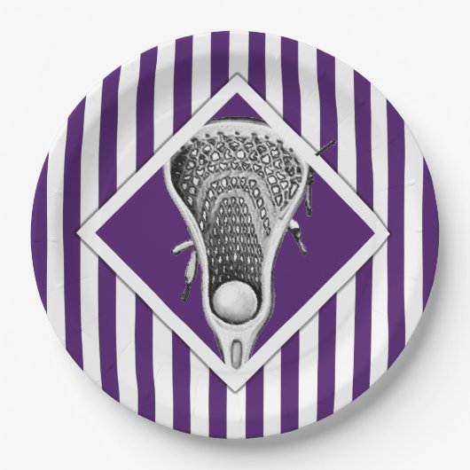 Lacrosse Party Paper Borden Papieren Bordje (Voorkant)