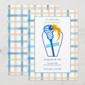 Lacrosse Party-uitnodigingen Kaart (Voorkant / Achterkant)