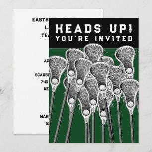 Lacrosse Party-uitnodigingen Kaart