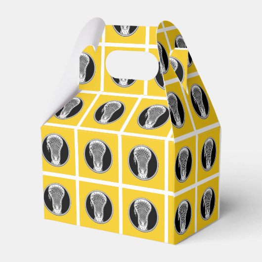 Lacrosse Party Yellow Bedankdoosjes (Achterkant)