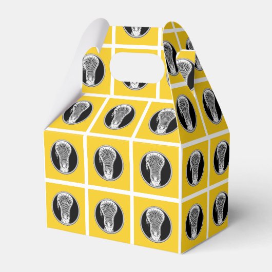 Lacrosse Party Yellow Bedankdoosjes (Voorkant Zijde)