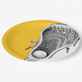 Lacrosse Party Yellow Papieren Bordje (Gekanteld)