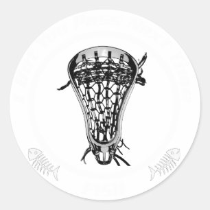 Lacrosse Pass Fish Ronde Sticker