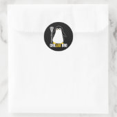 Lacrosse Penguin Funny Lax Team Lacrosse Kerst Ronde Sticker (Tas)