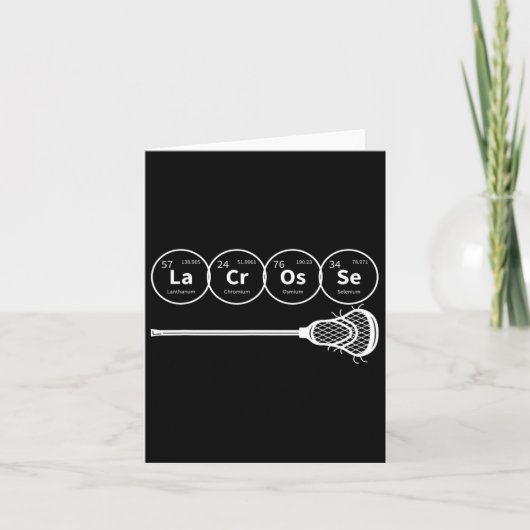 Lacrosse Periodic Table of Elements Chemistry Gift Kaart (Voorkant)