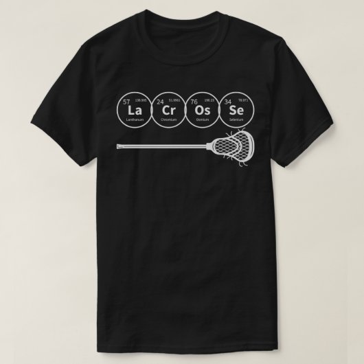 Lacrosse Periodic Table of Elements Chemistry Gift T-shirt (Design voorkant)
