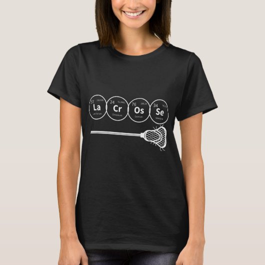 Lacrosse Periodic Table of Elements Chemistry Gift T-shirt (Voorkant)