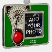 Lacrosse Photo Verzilverd Omlijst Ornament (Rechts)