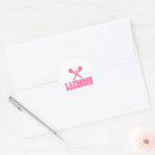 Lacrosse Pink Ronde Sticker (Envelop)